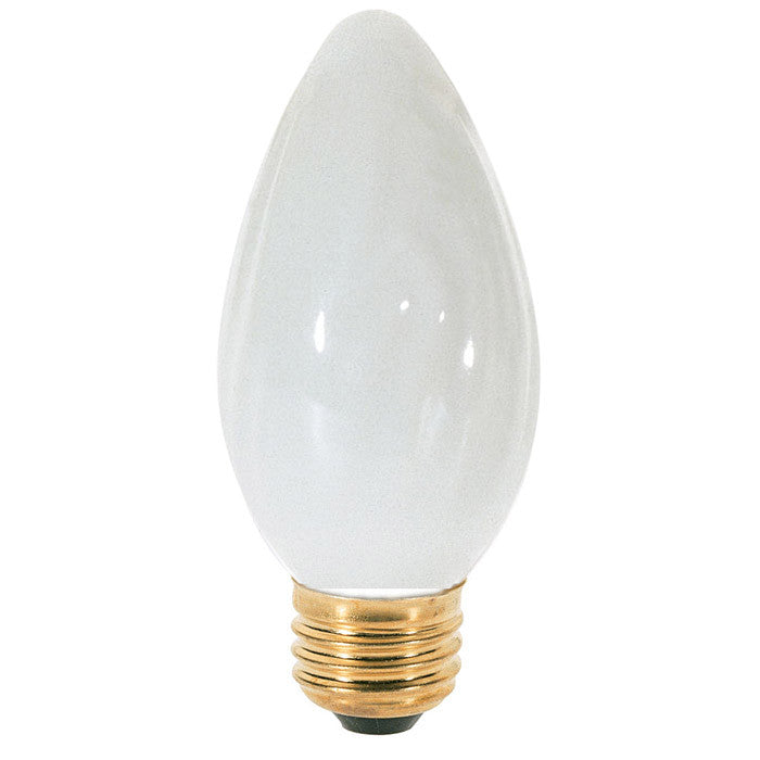 Satco S2764 25W 120V F15 White E26 Medium Base Incandescent light bulb - 2 pack