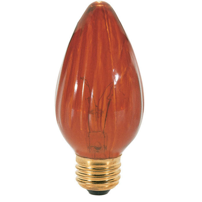 Satco S2770 40W 120V F15 Amber E26 Medium Base Incandescent - 2 light bulbs
