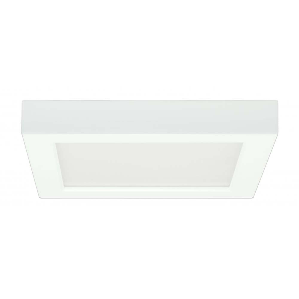 13.5w 7-in Flush Mount LED Fixture 2700K Square Shape White Finish 120v