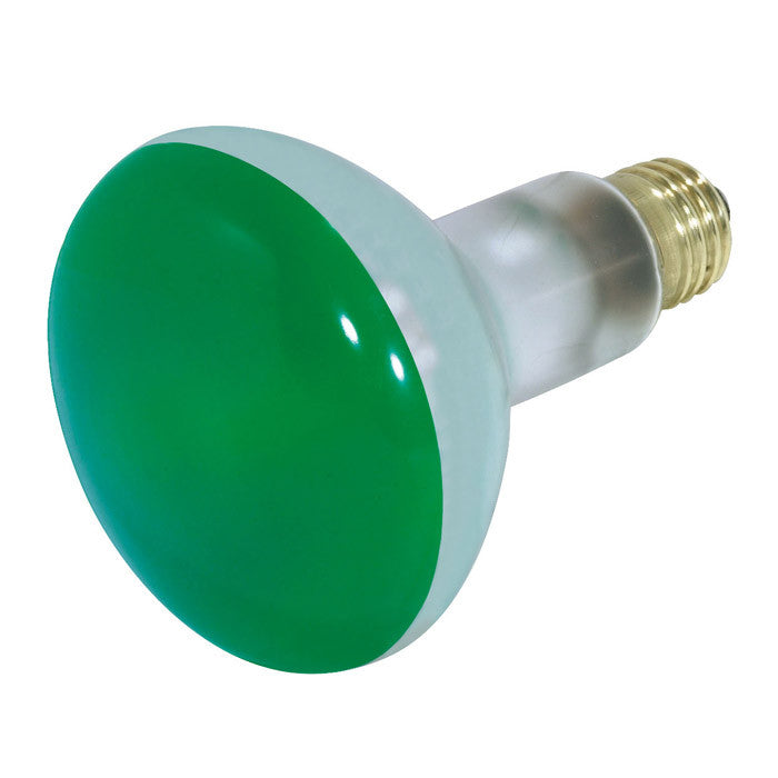 Satco S3227 75W 130V BR30 Green E26 Medium Base Incandescent light bulb
