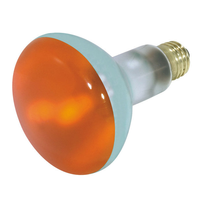 Satco S3239 75W 130V BR30 Amber E26 Medium Base Incandescent light bulb