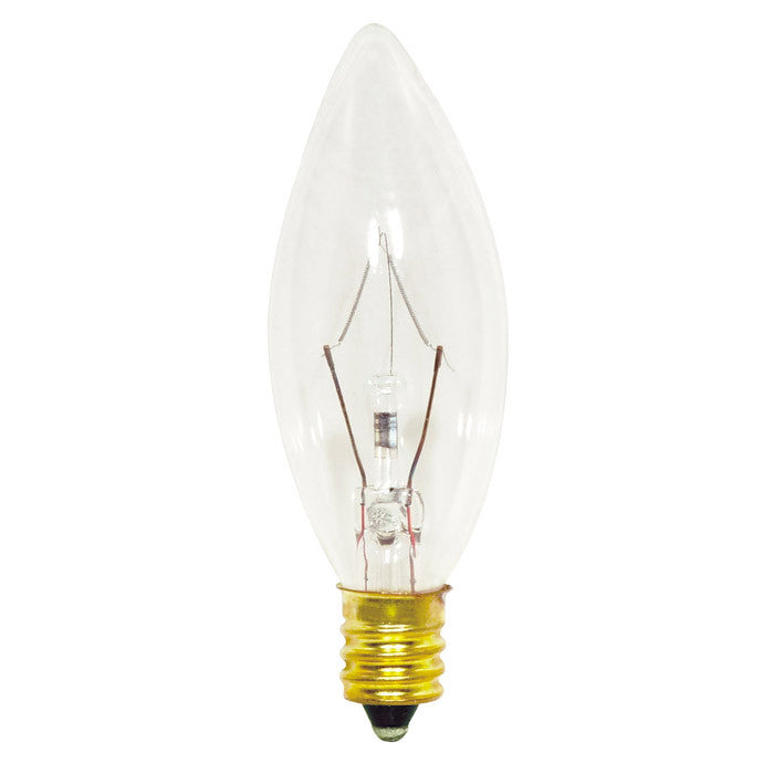 Satco S3345 15W 130V B8 Clear E12 Candelabra Base Incandescent bulb