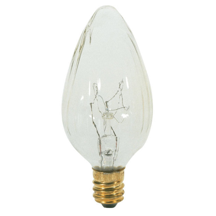 Satco S3360 15W 120V F10 Clear E12 Candelabra Base Incandescent bulb