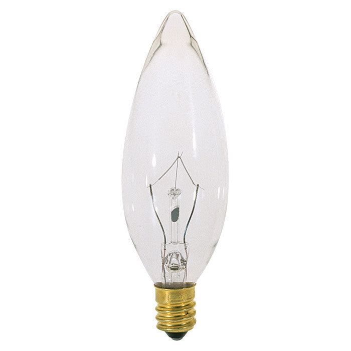 Satco S3390 25W 120V B9.5 Clear E14 Intermediate Base Incandescent bulb