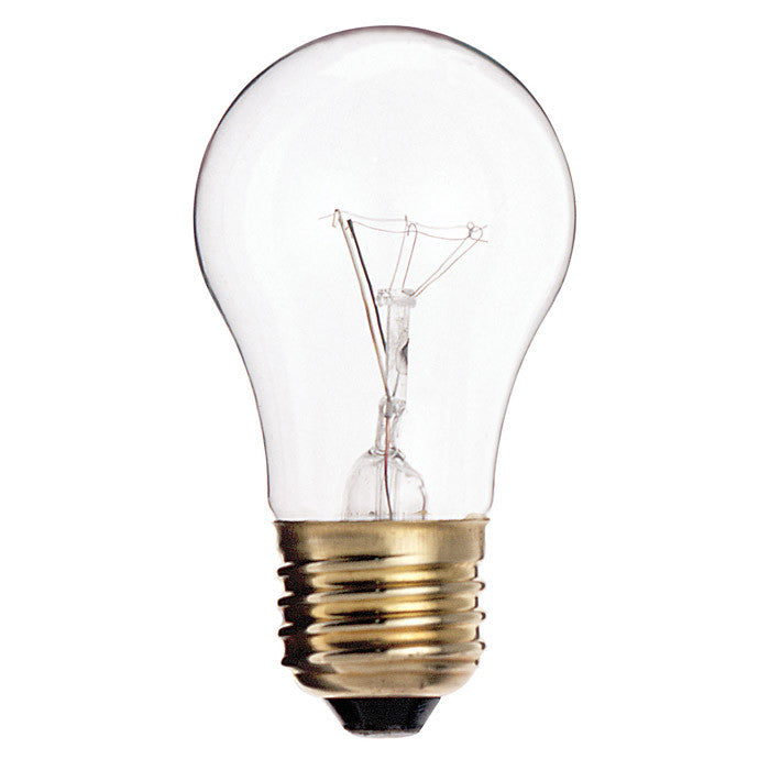 Satco S3814 25W 130V A15 Clear E26 Medium Base Incandescent light bulb