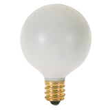 Satco S3830 10W 120V Globe G12.5 Satin White E12 Candelabra Base Incand. bulb