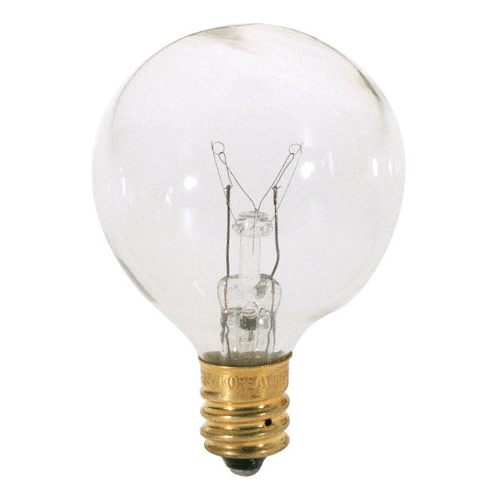 Satco S3846 25W 120V Globe G12.5 E12 Candelabra Incandescent bulb