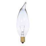 Satco S3867 15W 12V CA10 Clear E12 Candelabra Base Incandescent bulb