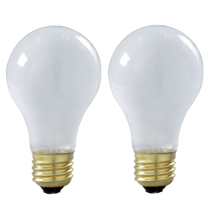 2Pk - Satco 75w 130v A19 Frost Shatter Proof E26 Base Incandescent Light Bulb