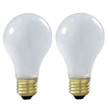 2Pk - Satco 75w 130v A19 Frost Shatter Proof E26 Base Incandescent Light Bulb