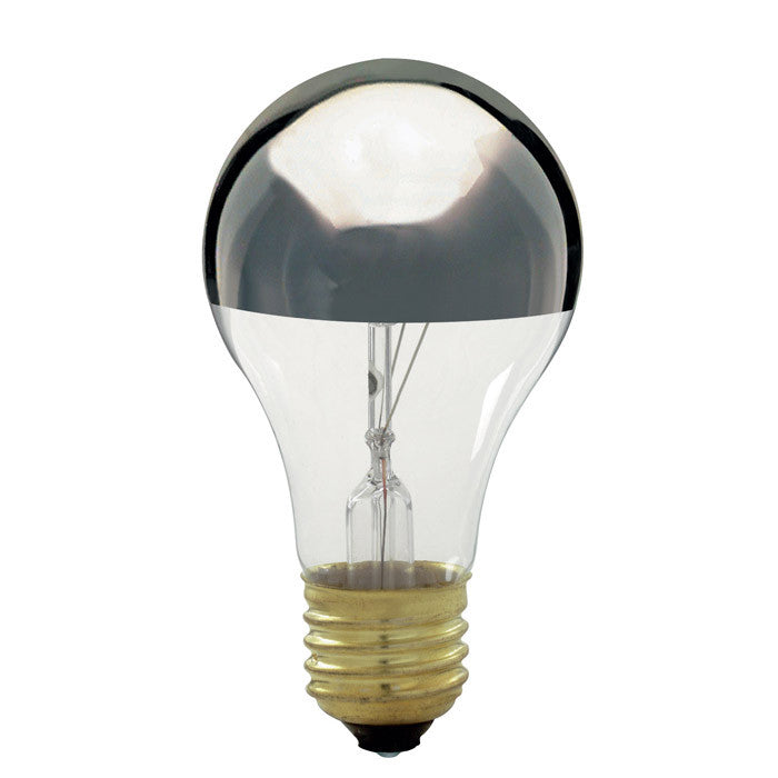 Satco S3955 60W 130V A19 Silver Crown E26 Base Incandescent light bulb