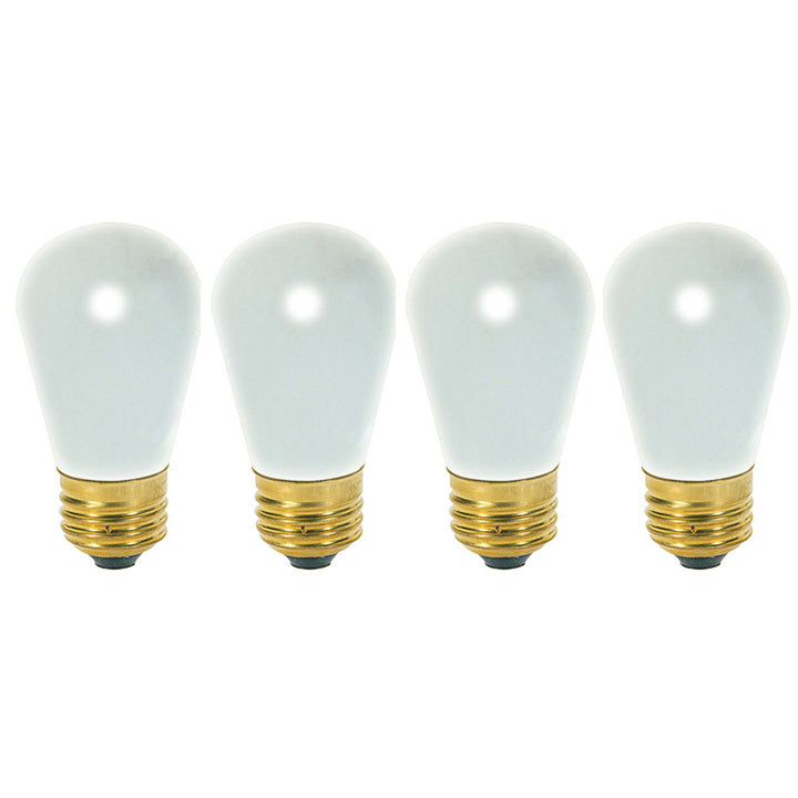 Satco S3966 11W 130V S14 Frosted E26 Base light bulb - 4 bulbs/ Pack