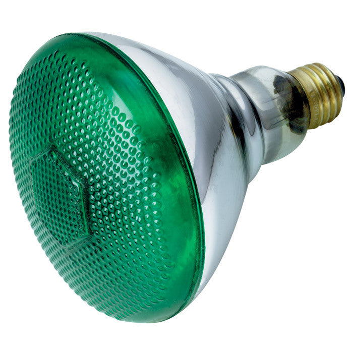 Satco S4427 100W 120V BR38 Green E26 Base Incandescent light bulb