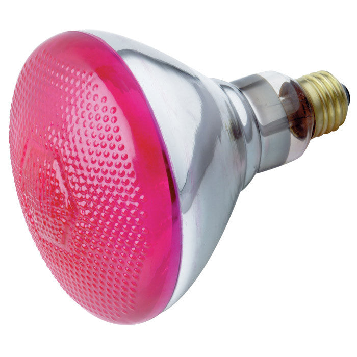 Satco S4429 100W 120V BR38 Pink E26 Base Incandescent light bulb