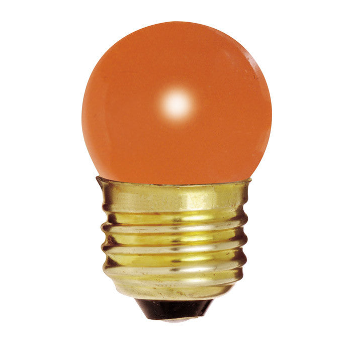 Satco S4510 7.5W 120V S11 Ceramic. Orange E26 Base Incandescent bulb
