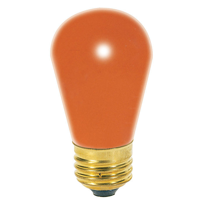 Satco S4564 11W 130V S14 Ceramic Orange E26 Base Incandescent bulb