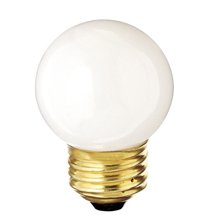 Satco S4710 40W 130V Globe G17 Gloss White E26 Base Incandescent light bulb