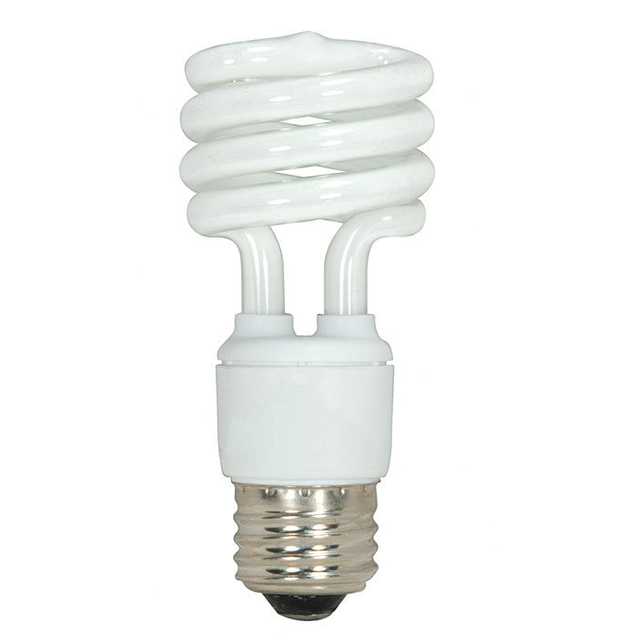 Satco S6236 13W T2 Ultra Mini Spirals Screw-In 4100K fluorescent bulb - 4 BULBS