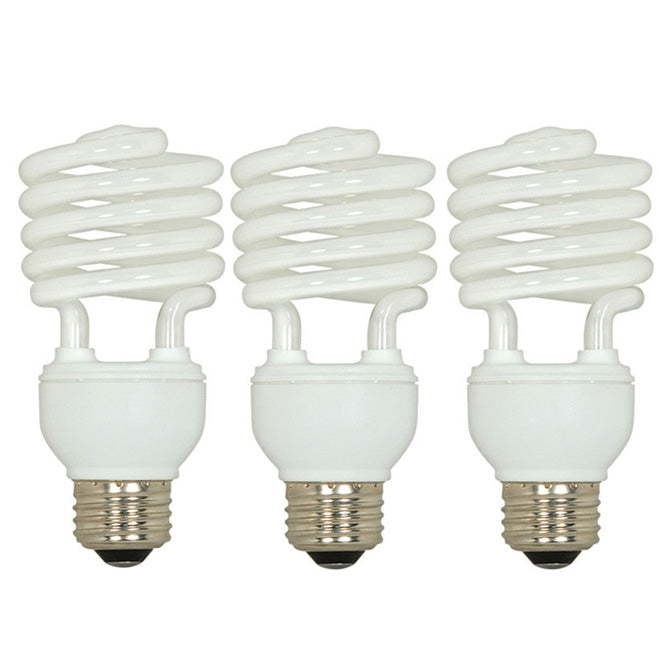 Satco S6276 3 Pack - 23W T2 Ultra Mini Spirals 5000K compact fluorescent bulbs