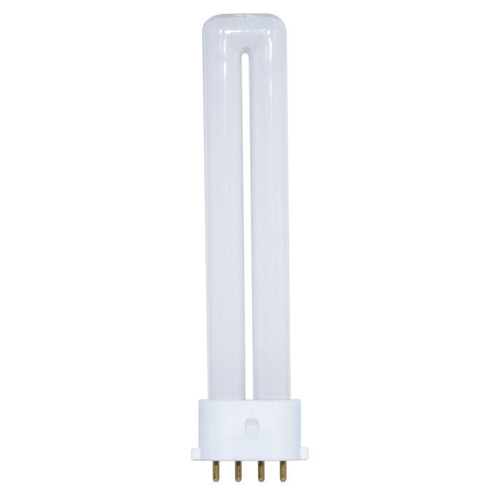 Satco S6415 9W Single Tube 4-Pin 2G7 Plug-In base 2700K fluorescent bulb