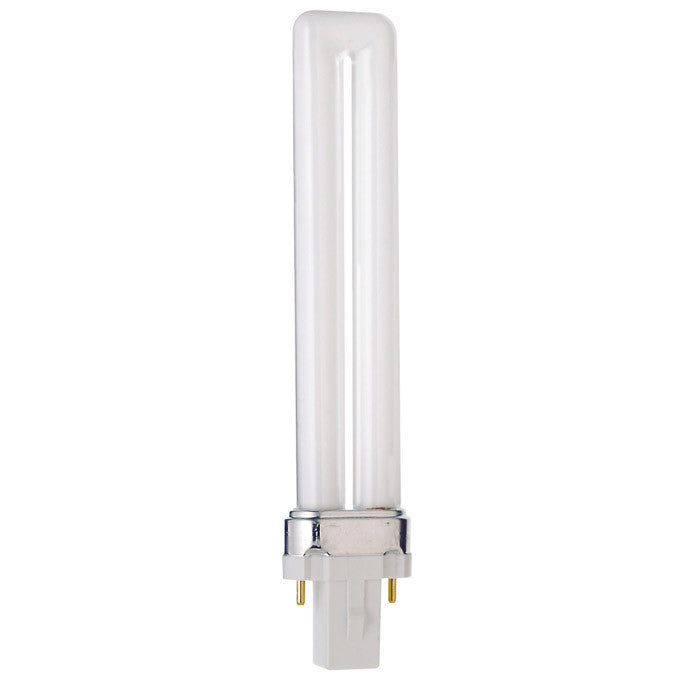 Satco S6707 9W Single Tube 2-Pin G23 Plug-In base 3500K fluorescent bulb