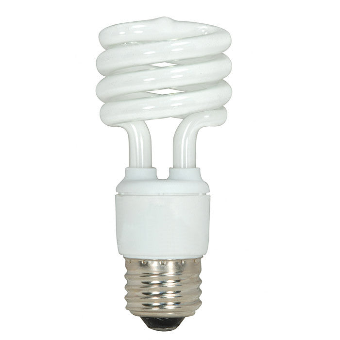 Satco S7217 13W T2 Ultra Mini Spiral Light Bulb Screw-In 2700K fluorescent bulb