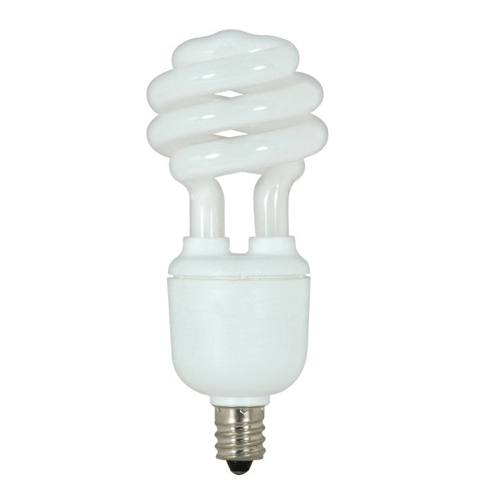 Satco S7266 5W T2 Ultra Mini Spiral E12 Candelabra base 5000K fluorescent bulb