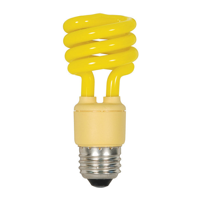 Satco S7267 13W T2 Ultra Mini Specialty Spirals Screw-In Bug Yellow cfl bulb