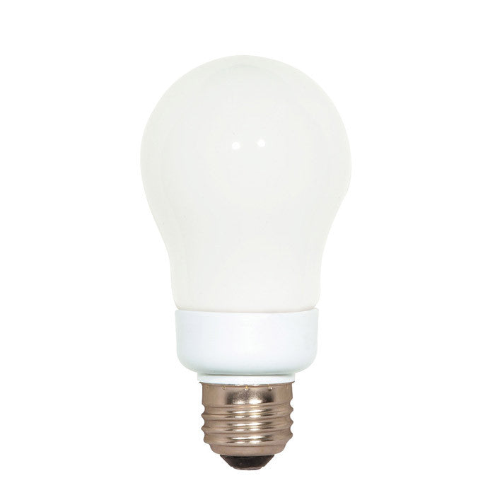 Satco S7281 7W A-Shape Screw-In 2700K fluorescent bulb