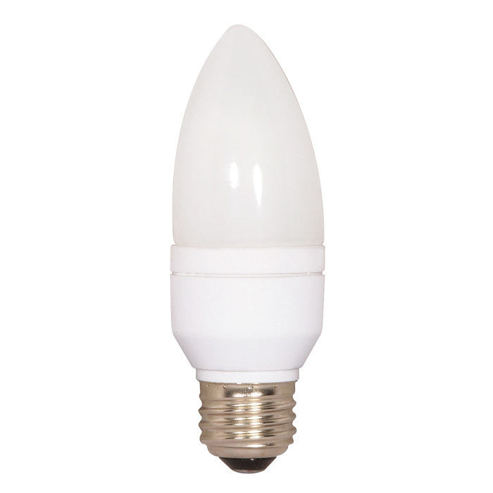 Satco 5W Torpedo Medium base CFL Cool White 2700K fluorescent bulb - 25w Equal