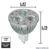 KolourOne S8781 3.6W MR16 LED 3000K Spot SP18 Light Bulb - BulbAmerica