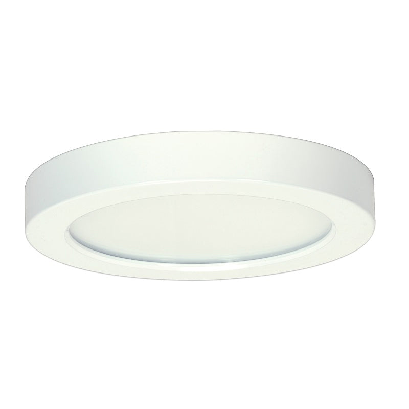 Satco 13.5w 7" Ceiling Flush Mount Fixture w/ Round Shape in White Finish 3000k