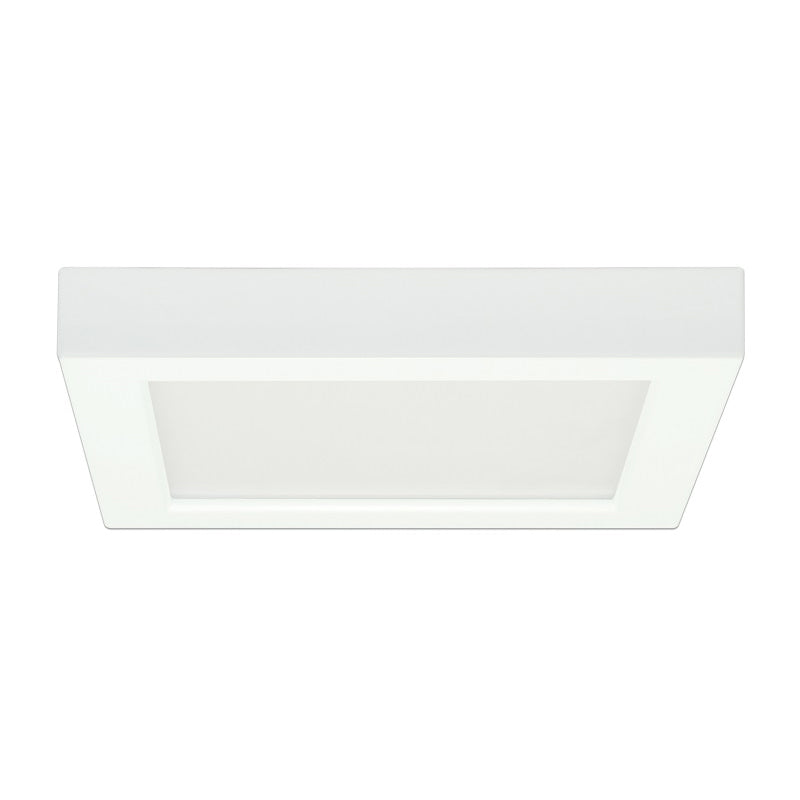 Satco 13.5w 7" Flush Mount LED Fixture w/ Square Shape in White Finish 2700k