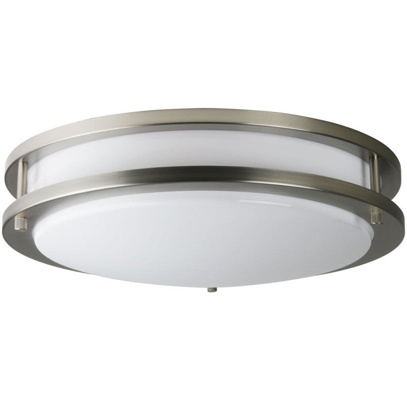 SUNLITE 18in Band Trim Fixture Satin Nickel - 2 Energy Star 23w Bulbs