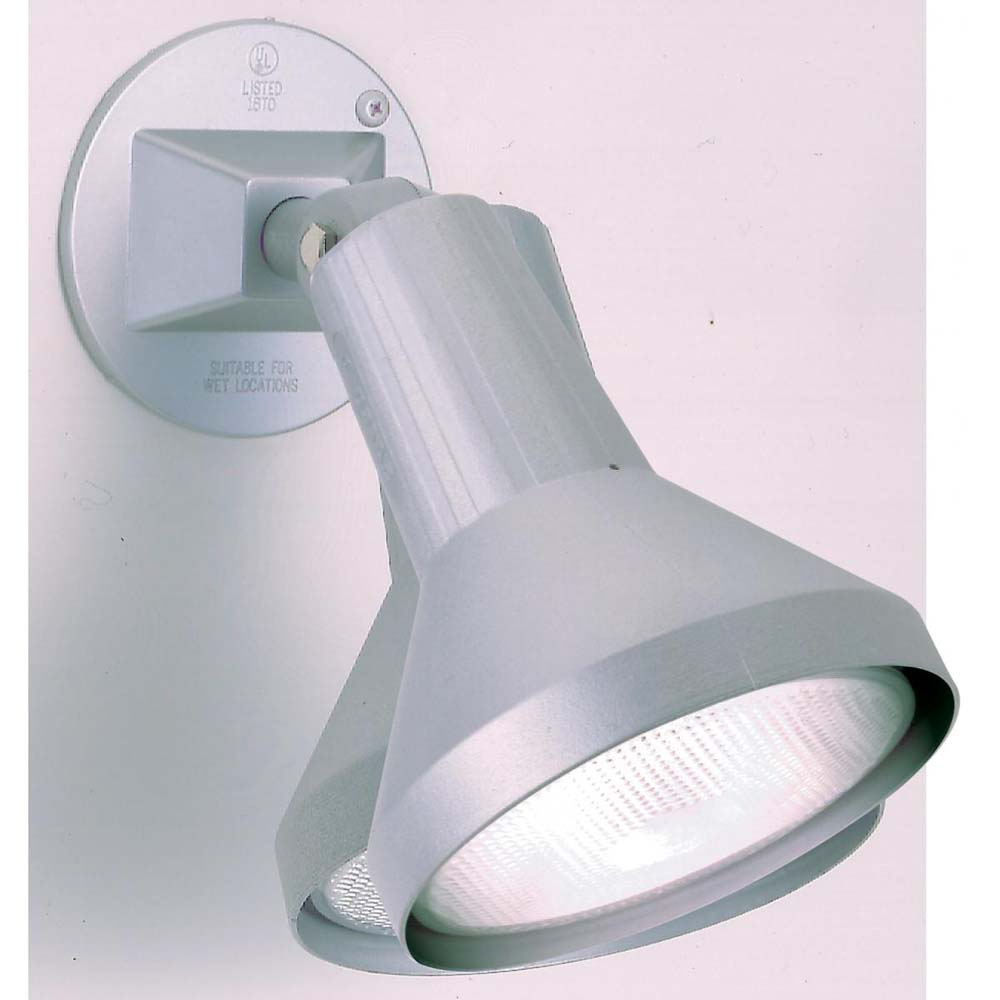 8-in Flood Light Exterior PAR38 w/ Adjustable Swivel Grey Finish