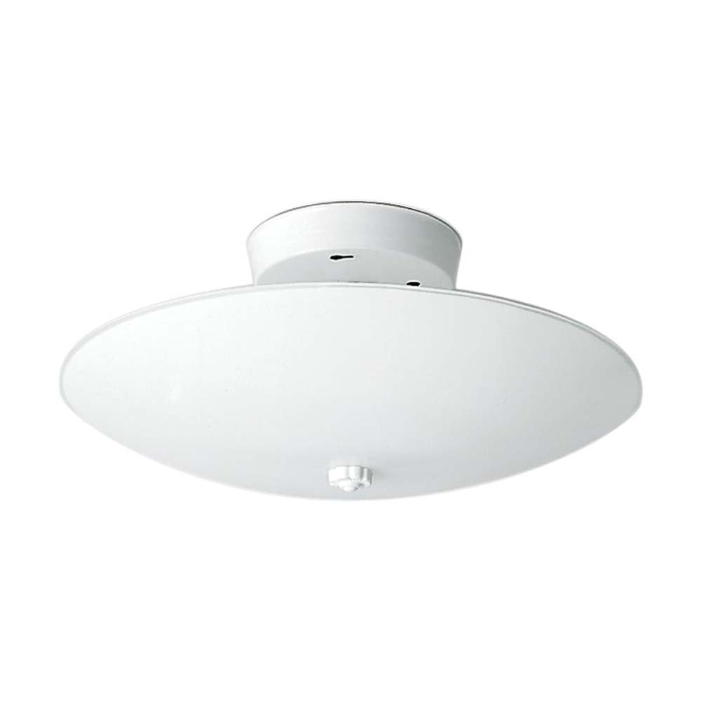 2-Light 12-in Ceiling Fixture White Round in White Finish