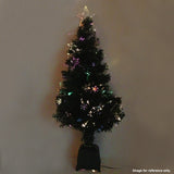 Holiday Essence V/4423 3FT 12 Stars Canadian Pine Multi-Color Lit Fiber Optic Christmas Tree_1