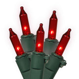 100 Red Lights Green Wire 46ft. Christmas Set