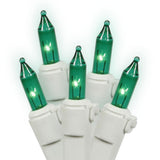 100 Green Lights White Wire 46Ft. Christmas Set