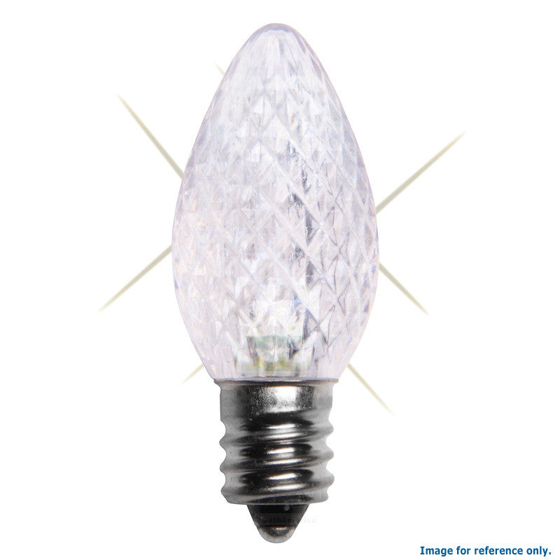 C7 LED Christmas Lamp Twinkle Cool White Light - 25 Bulbs