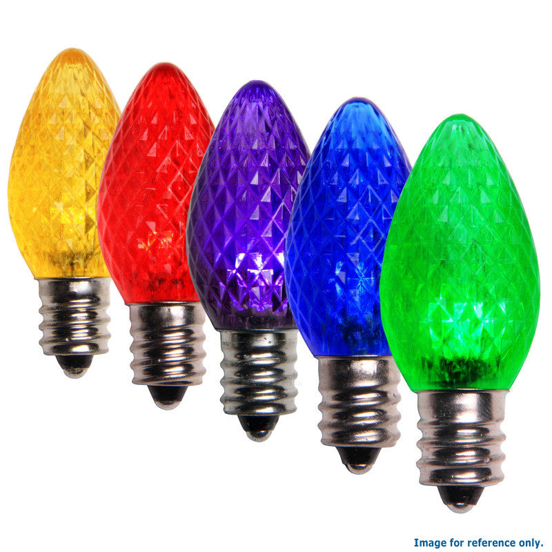 C7 LED Christmas Lamp Color Change Multicolor Light - 25 Bulbs