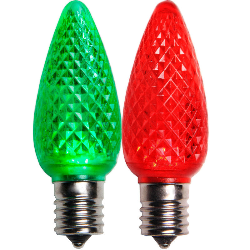 C9 LED Christmas Lamp Color Change Red Green Light - 25 Bulbs