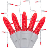 70 Red M5 LED Icicle Light Set 7.5Ft. White Wire Christmas