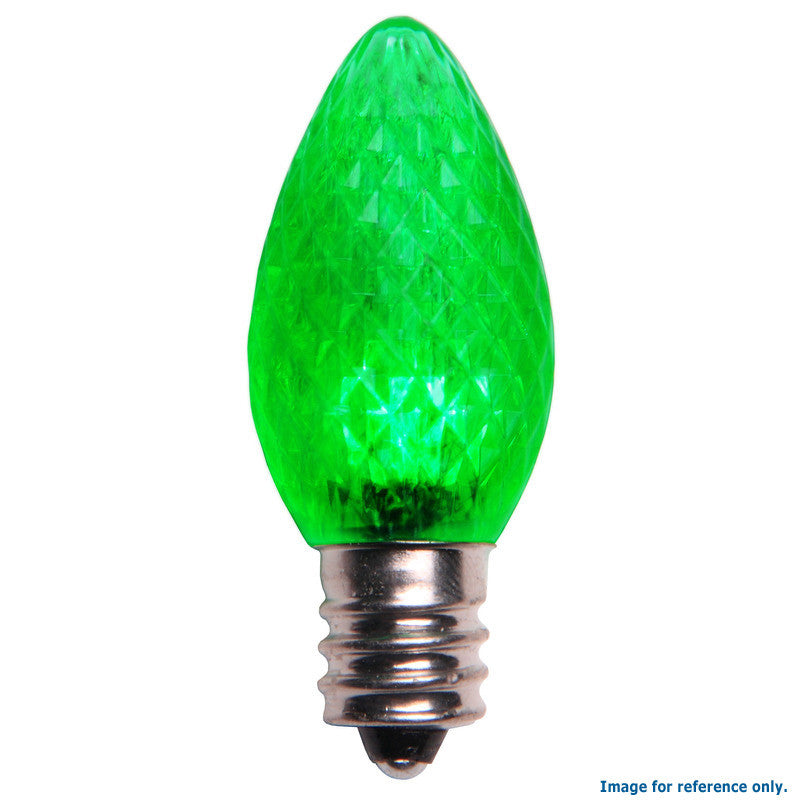 C7 LED Christmas Lamp Dimmable Green Light - 25 Bulbs