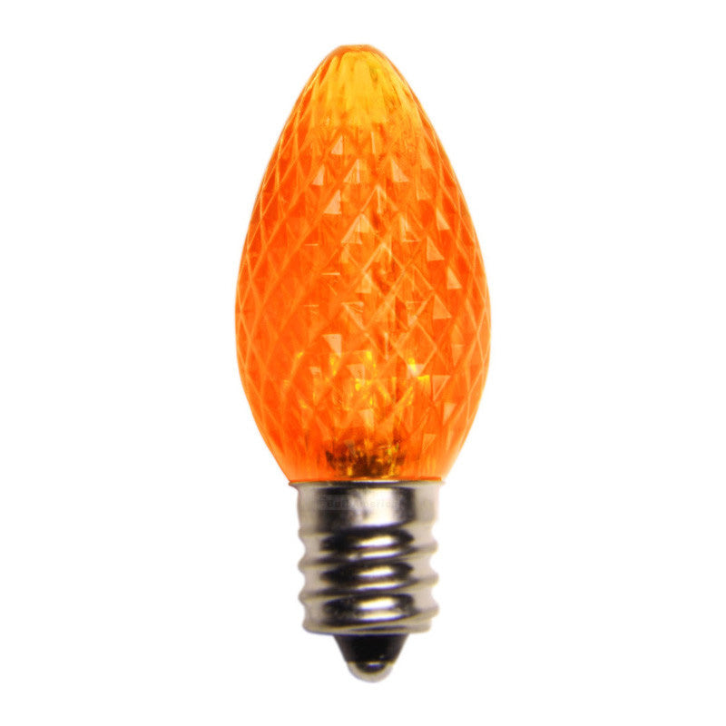 C7 LED Christmas Lamp Dimmable Amber Light - 25 Bulbs