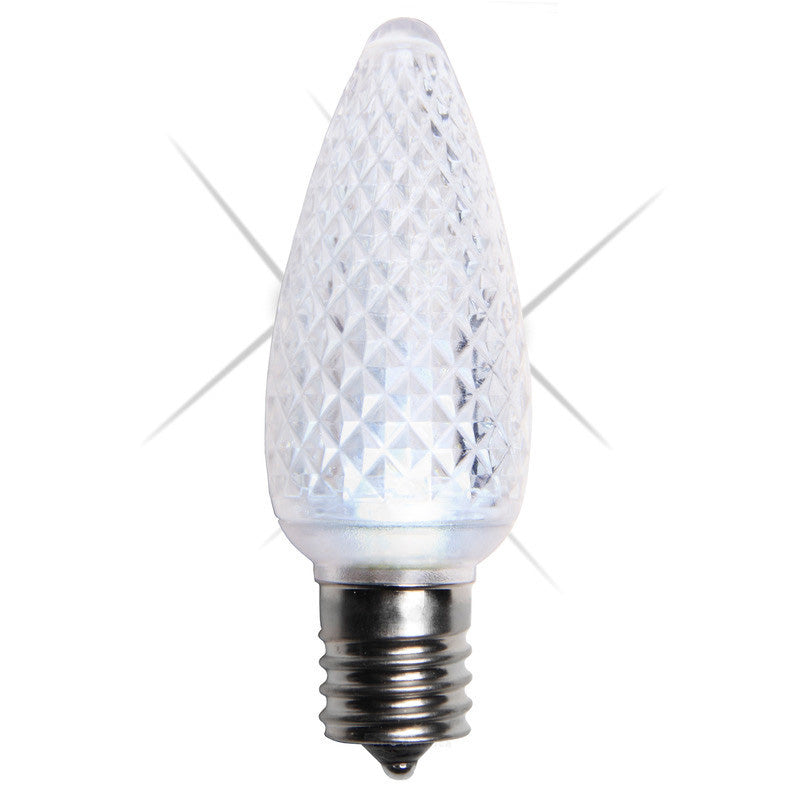 C9 LED Christmas Lamp Twinkle Cool White Light - 25 Bulbs