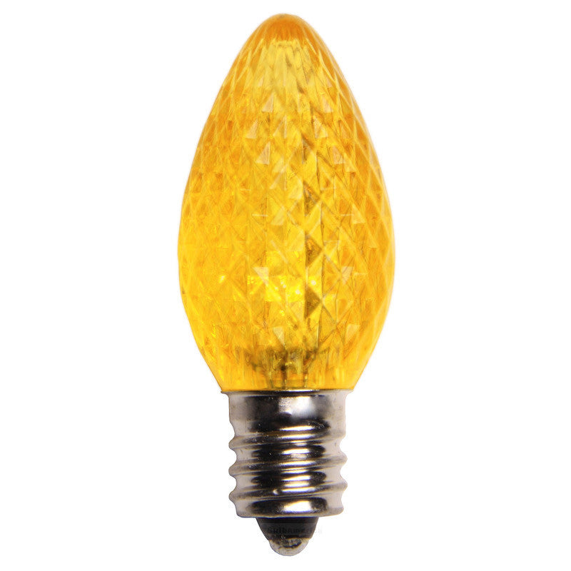 C7 LED Christmas Lamp Dimmable Gold Light - 25 Bulbs