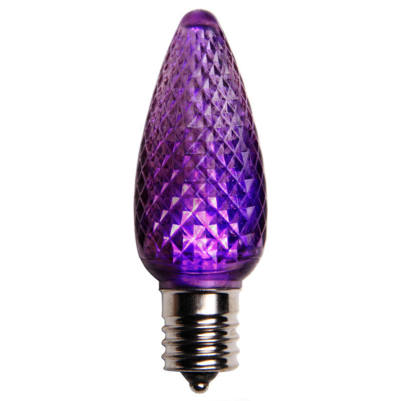 C9 LED Christmas Lamp Dimmable Purple Light - 25 Bulbs