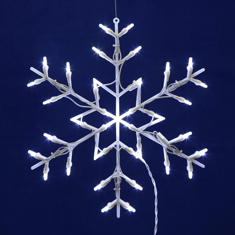 35 Lights 16x16in. Snowflake Window Led Decor Christmas Set