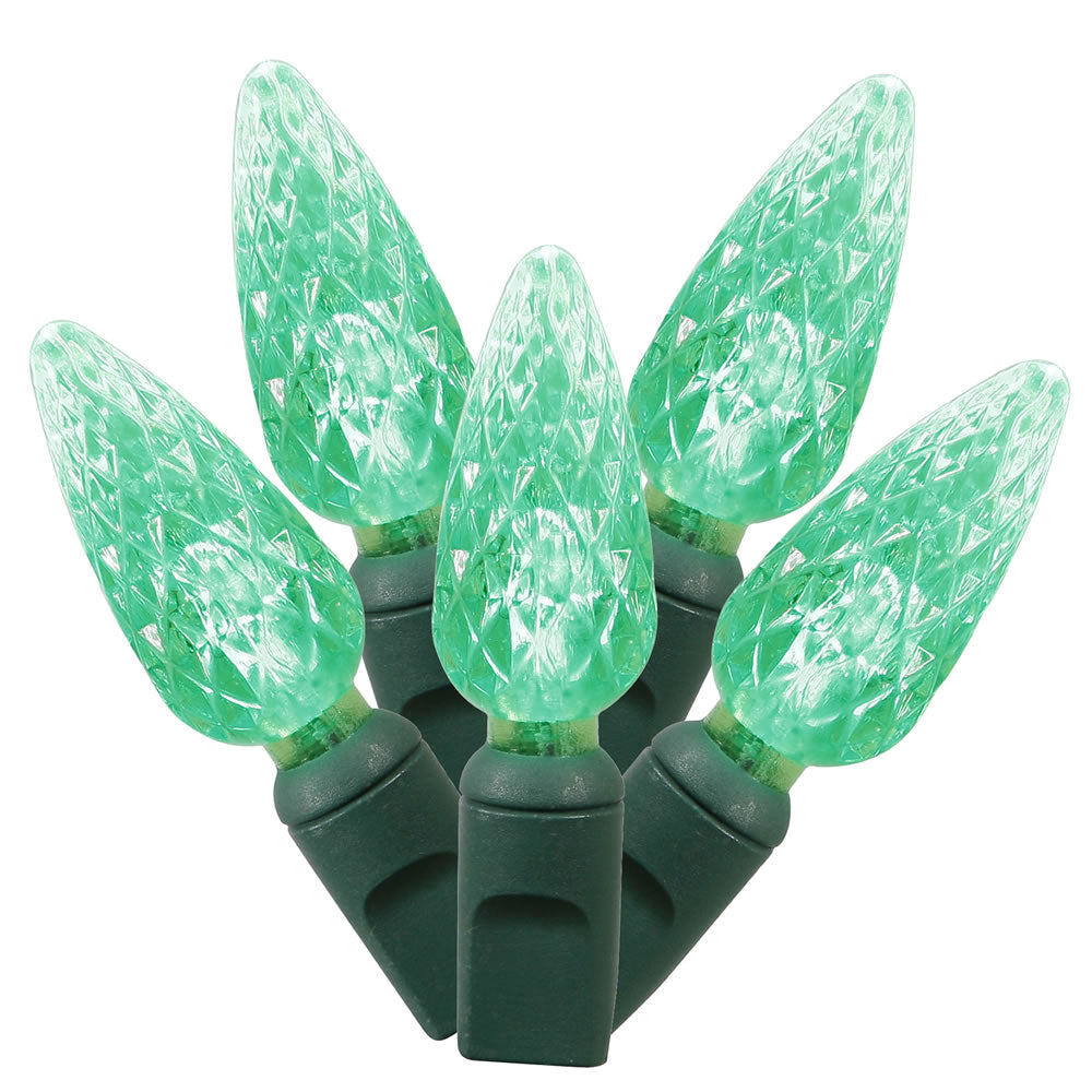 100Lt Green LED / Green Wire C6 EC 4 in x 34 ft.